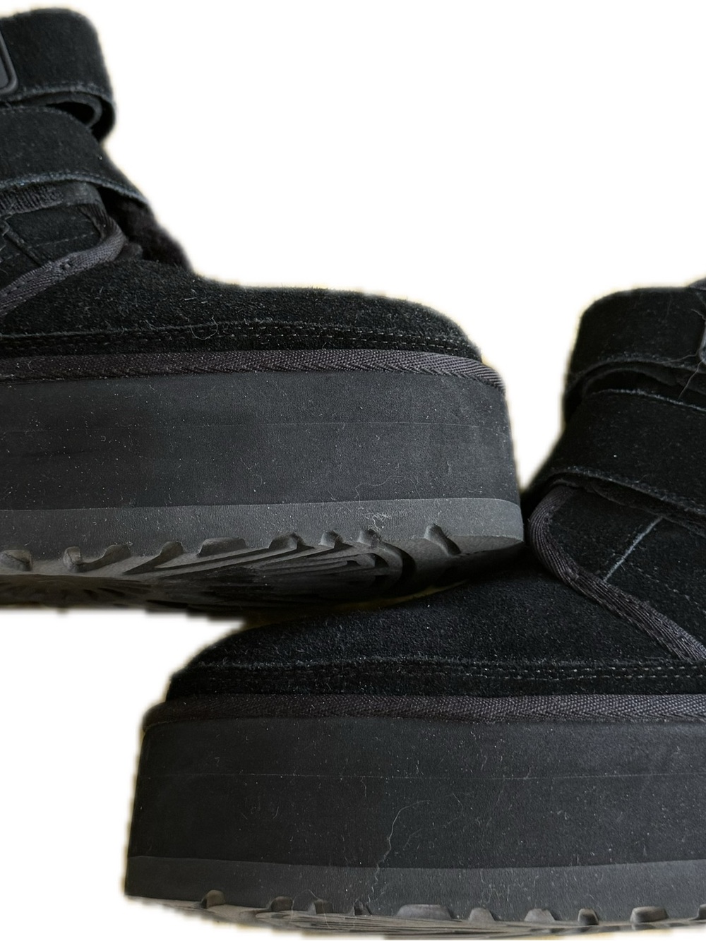UGG Women's Black Platform Velcro Strap Shoes